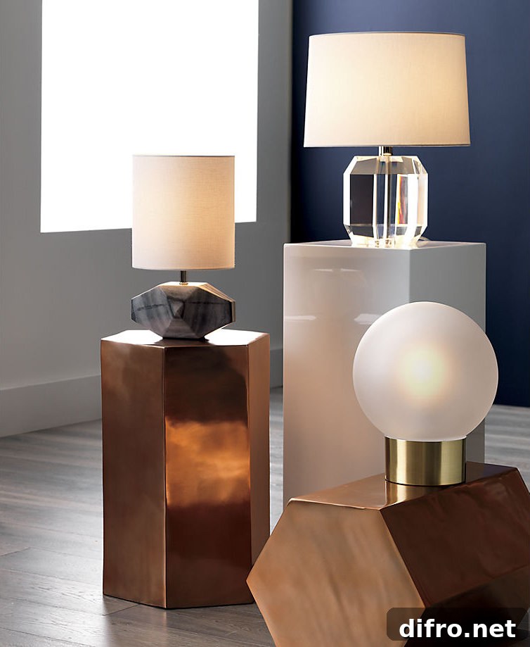 Assortment of pedestal tables from CB2