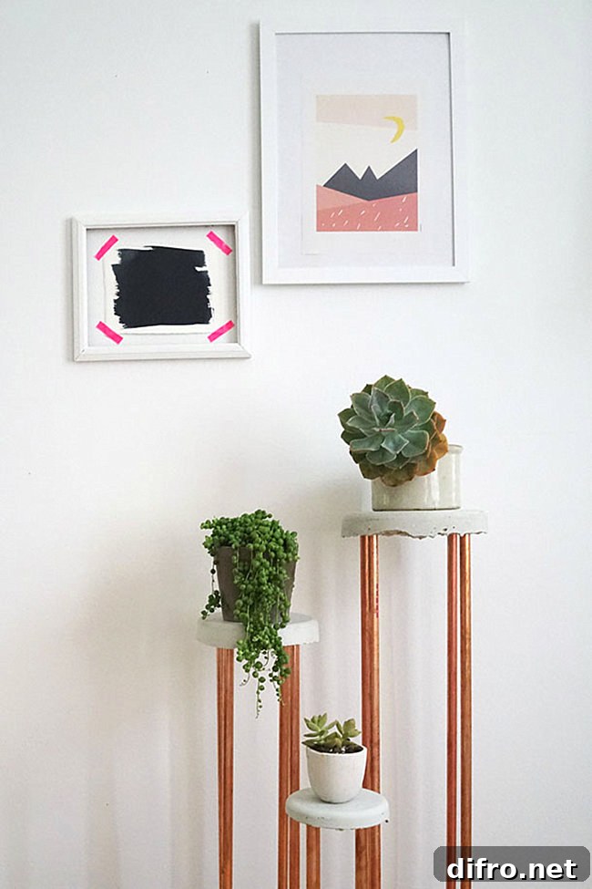 DIY plant stands from Camille Styles