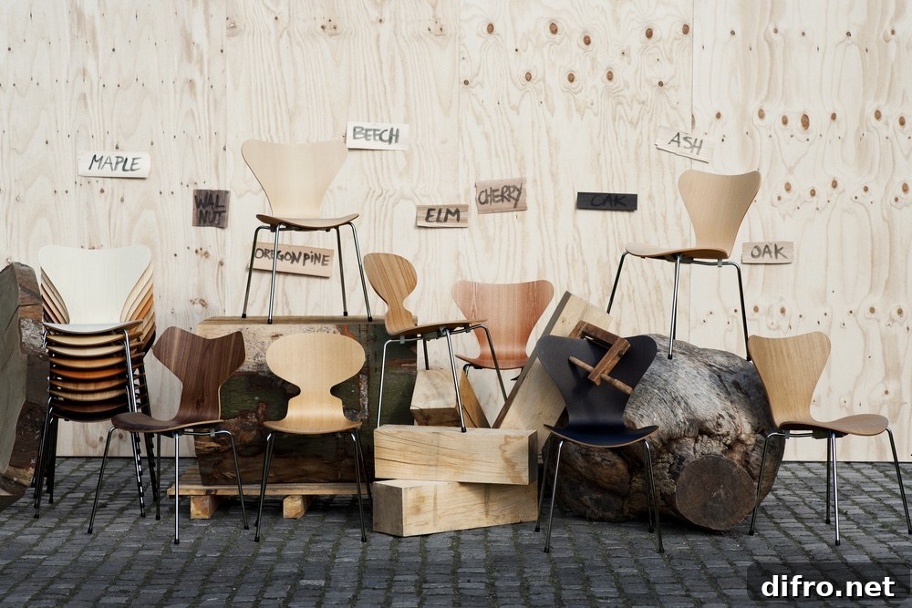 Stacking chairs by Arne Jacobsen