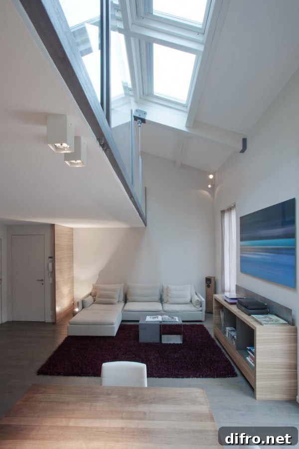 Open stair linking levels