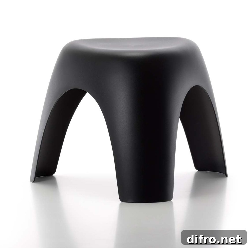 Elephant Stool in black