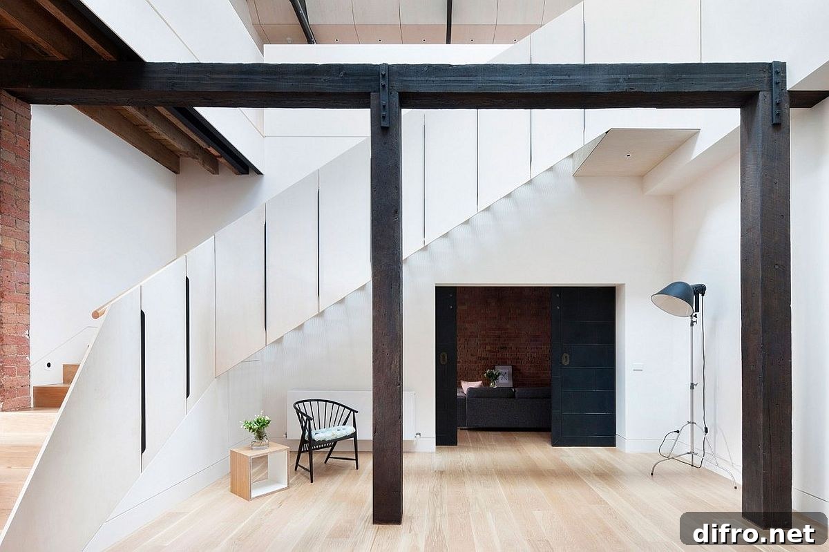 Flood of light illuminates the lower level from top floor
