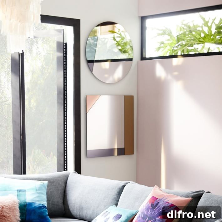 Tinted colorblocked mirrors