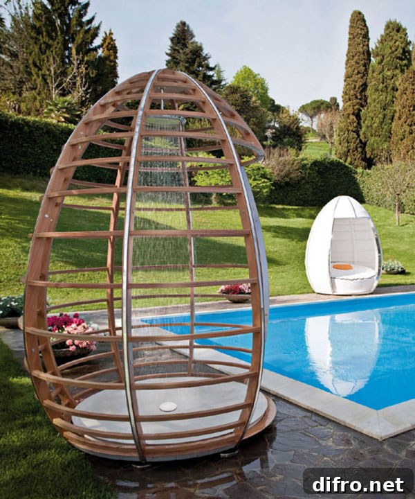 Nu-Ovo home pod exterior in natural finish