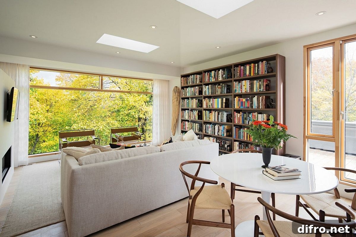 Family area overlooks the landscape as it sits in the canopy