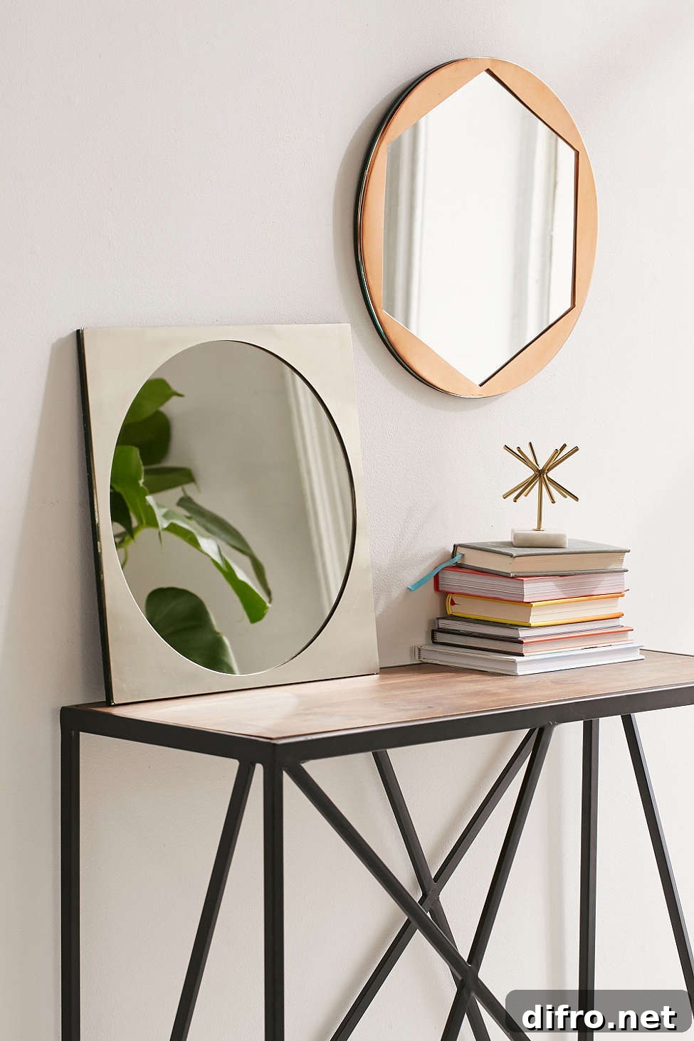Metal geo mirrors