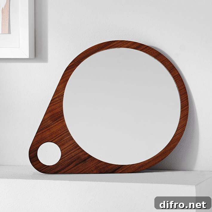 Walnut mirror from West Elm