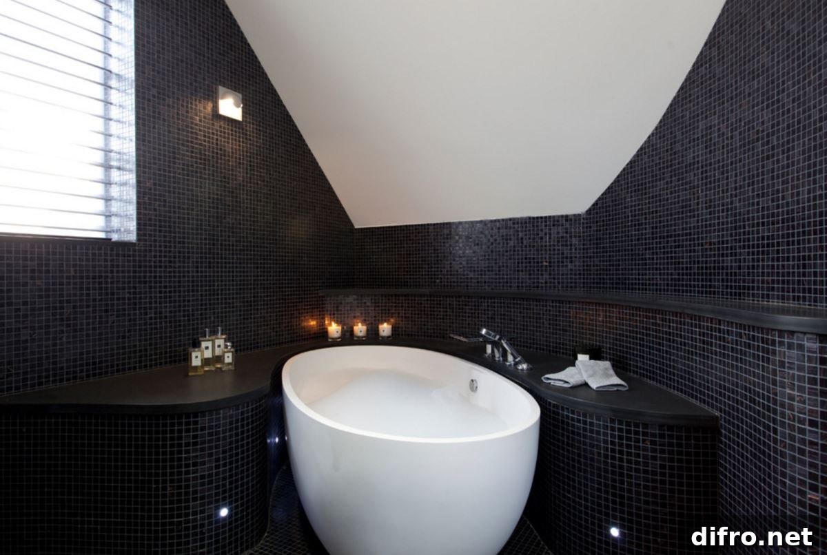 Bathroom with uniform containers