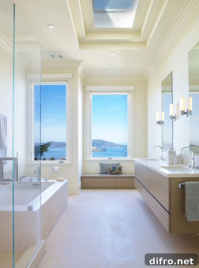 Powder room with towel racks
