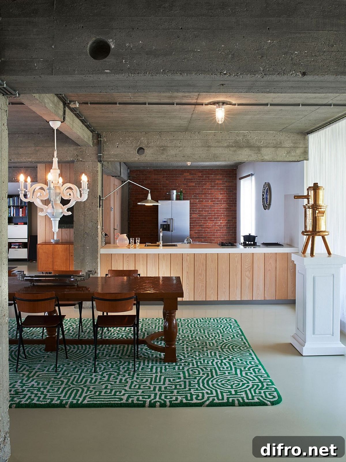 Vintage elements and industrial flair meet inside fun Antwerp loft