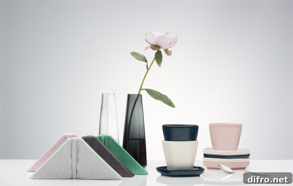 Iittala X Issey Miyake collection. Image © Fiskars Finland.
