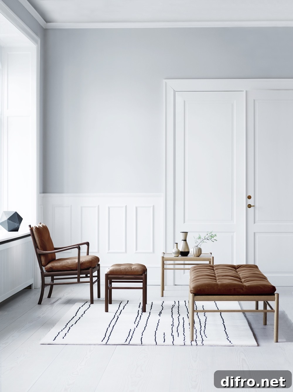 Woodlines rug designed by artist Naja Utzon Popov for Carl Hansen & Søn. Image courtesy of Carl Hansen & Søn.