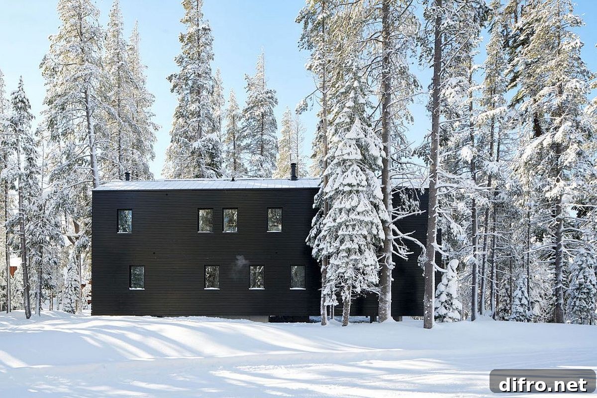 Spacious, 5-bedroom alpine chalet in California design to withstand heavy snowfall