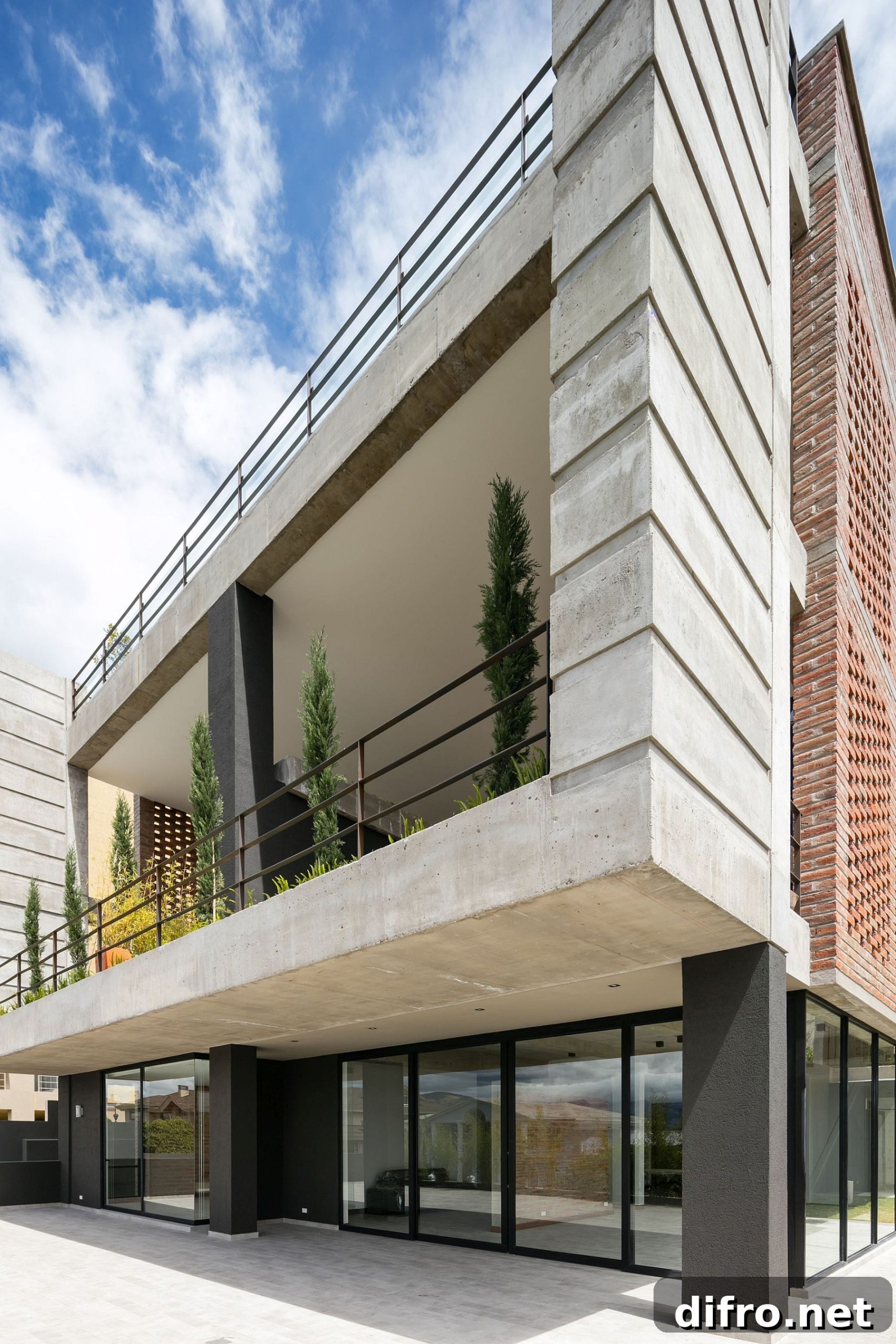 Every level of the house is built to support greenery