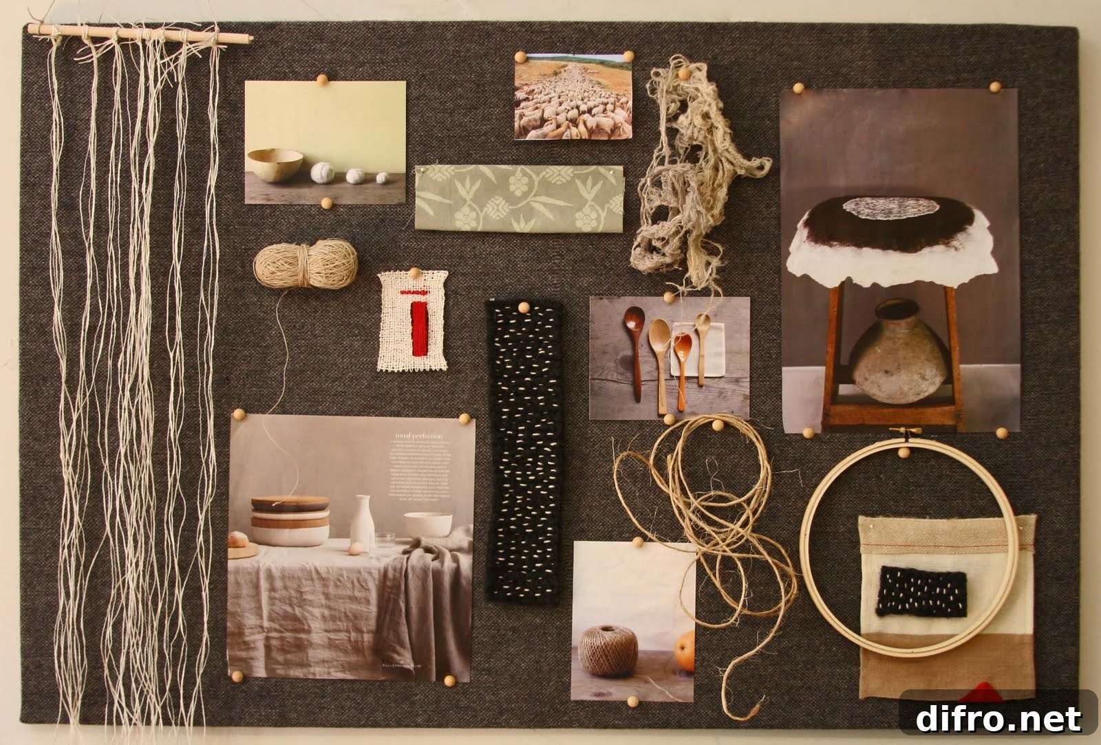 Inspiration board by Caroline Brealey