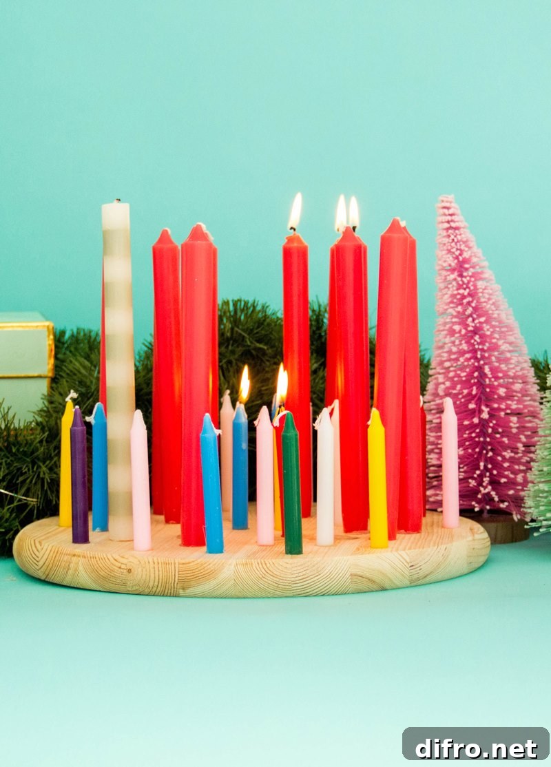Advent candle wreath from A Subtle Revelry
