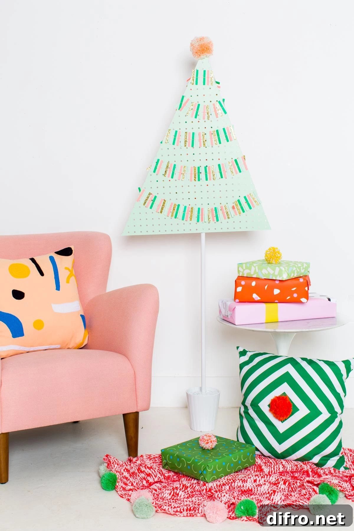 Pegboard Christmas tree