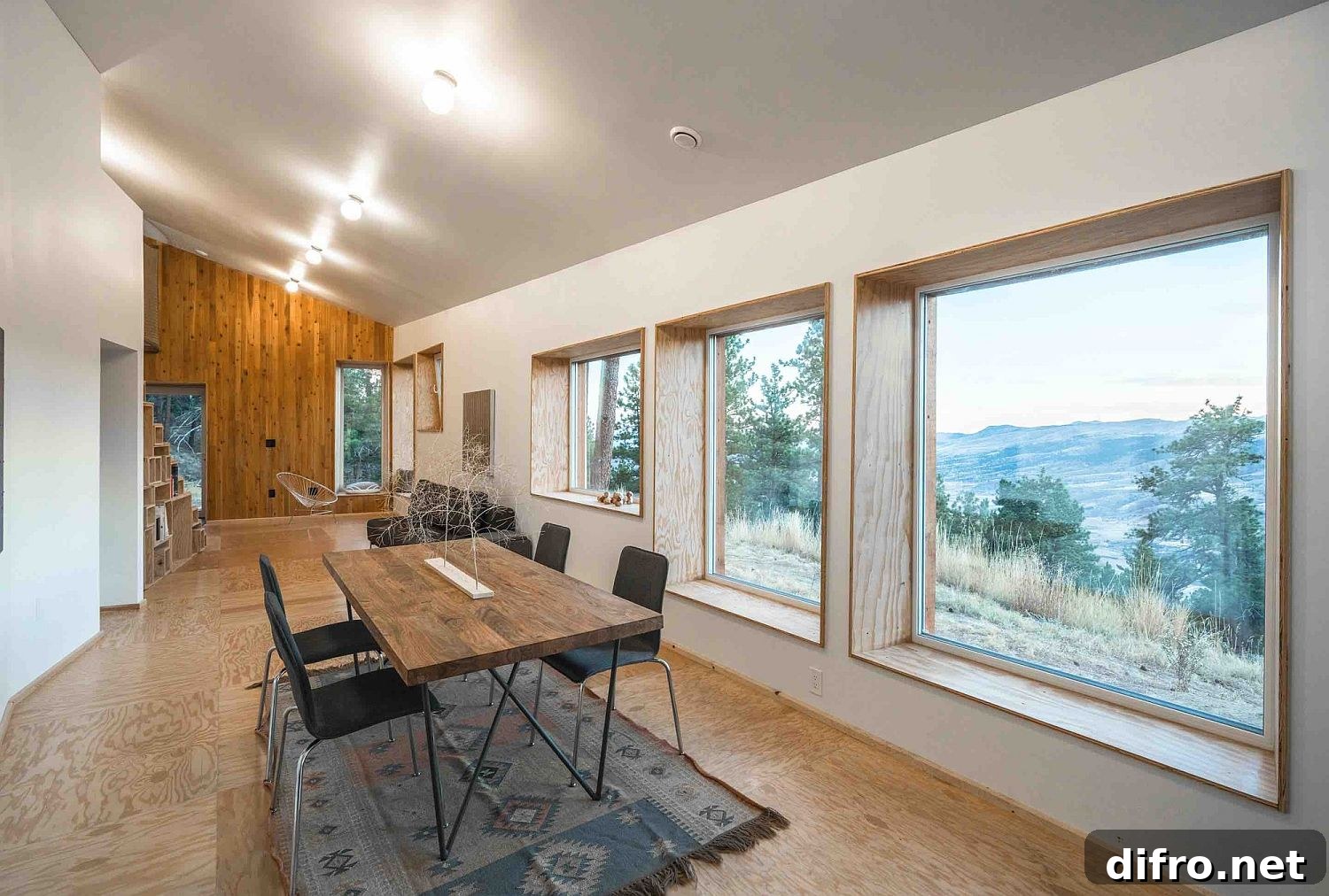 Windows framing mountain views
