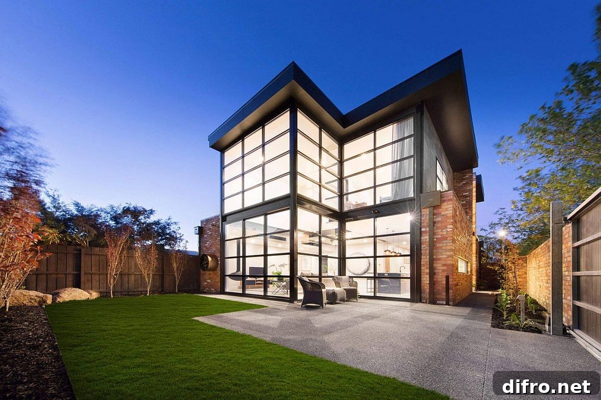 Rear yard of the Northcote home in Melbourne