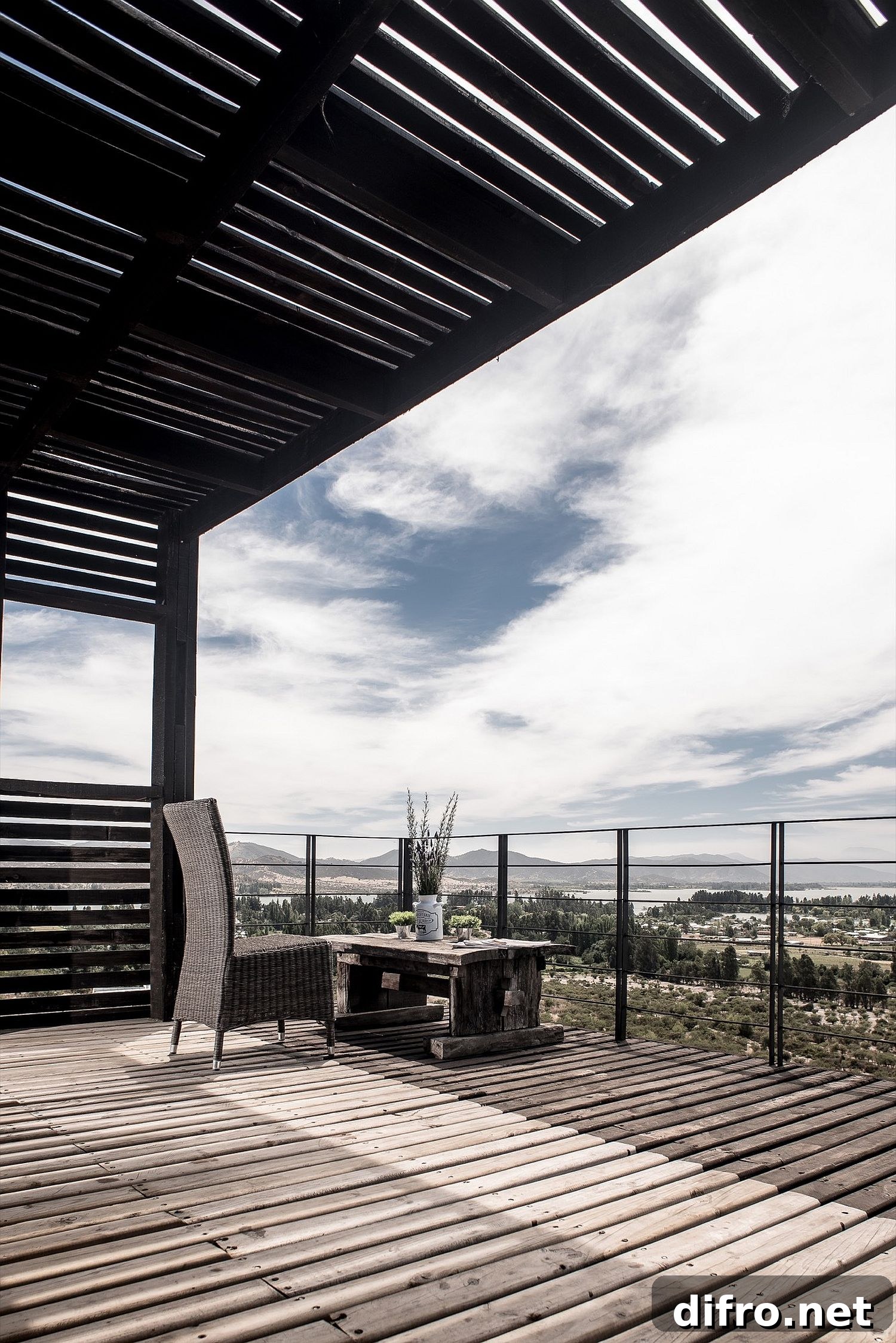 Terrace overlooking Lake Rapel