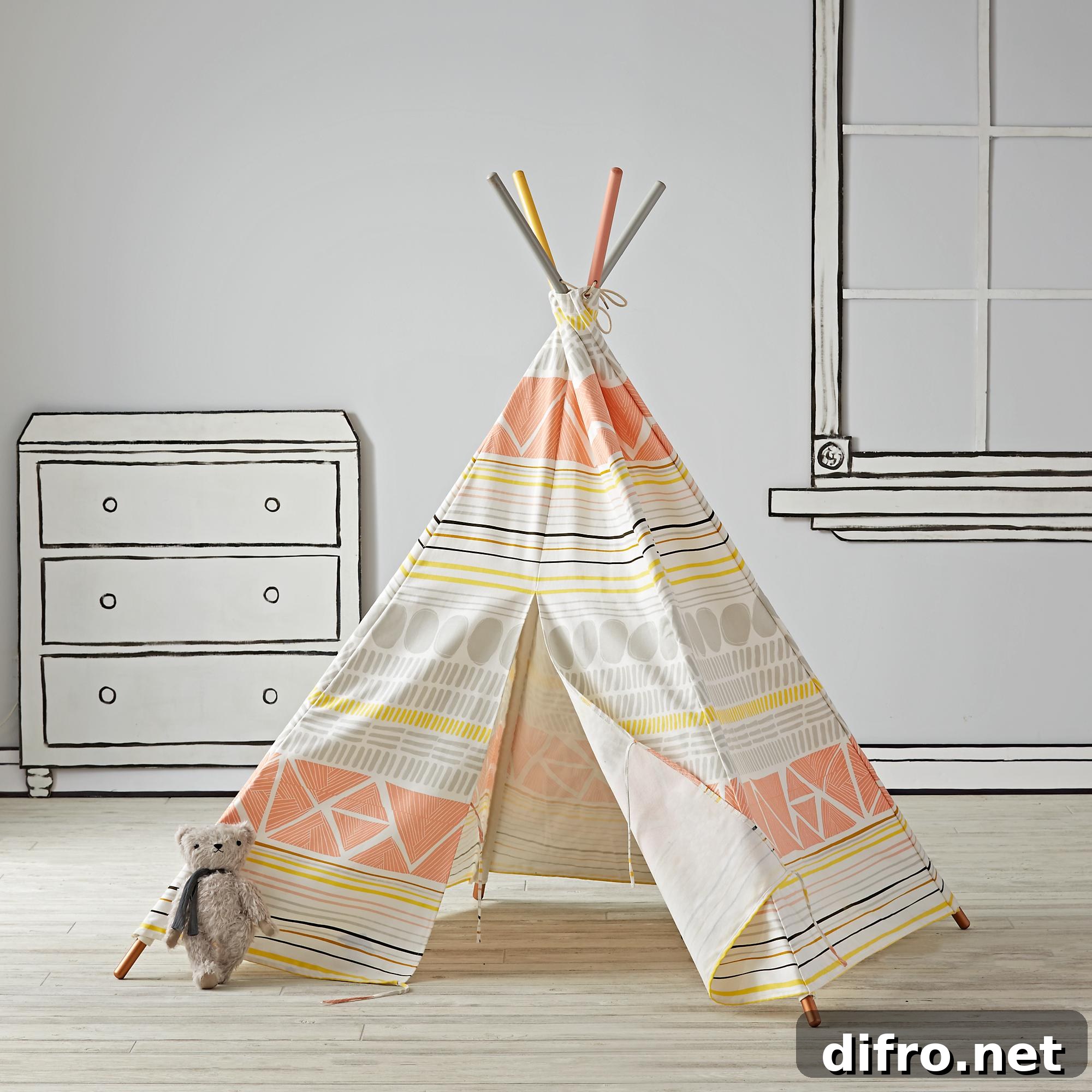 Gorgeous teepee with geo pattern