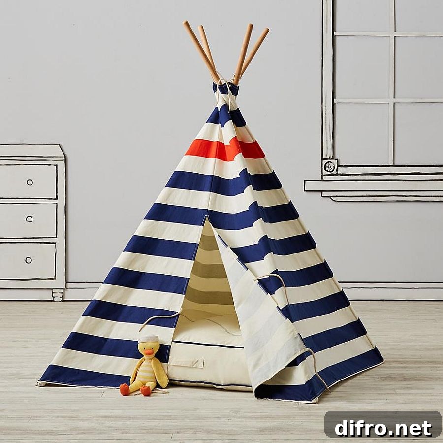 Modern nautical teepee