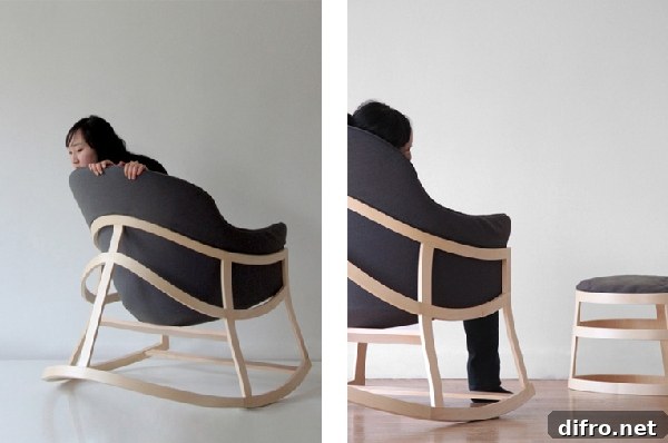 Upholstered shell of the Dancing Chair