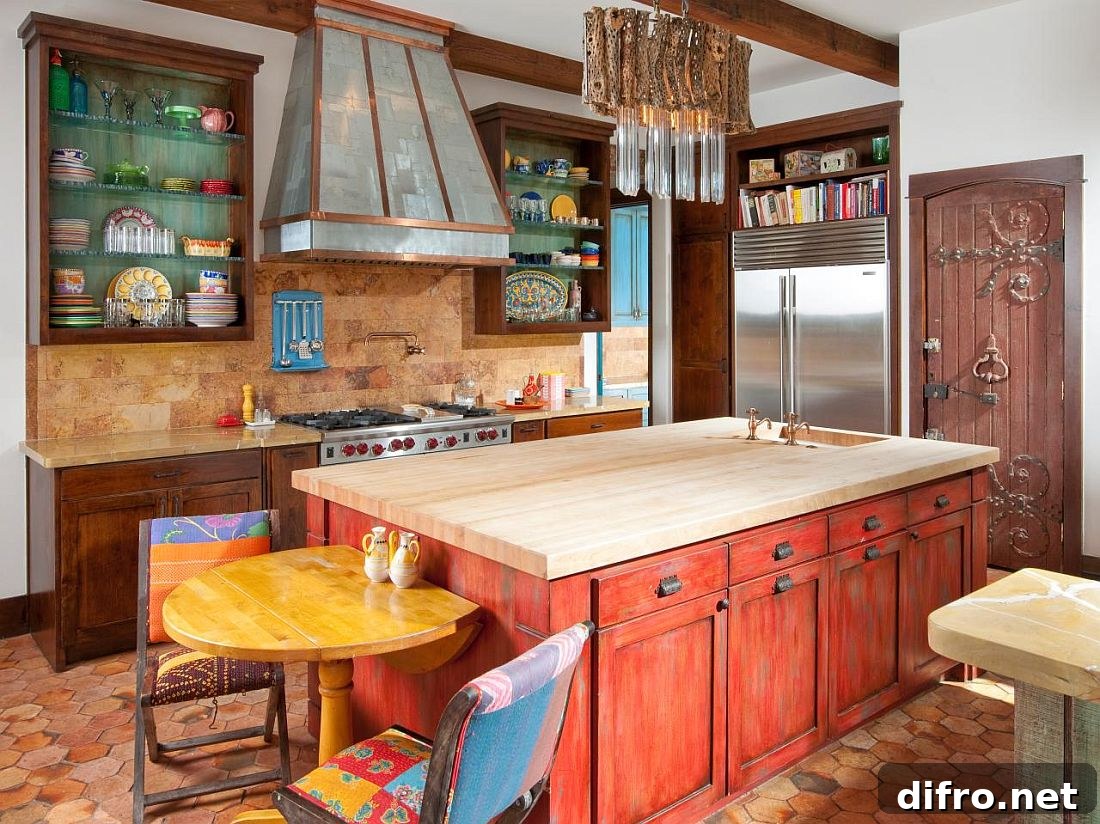 Mediterranean kitchen island