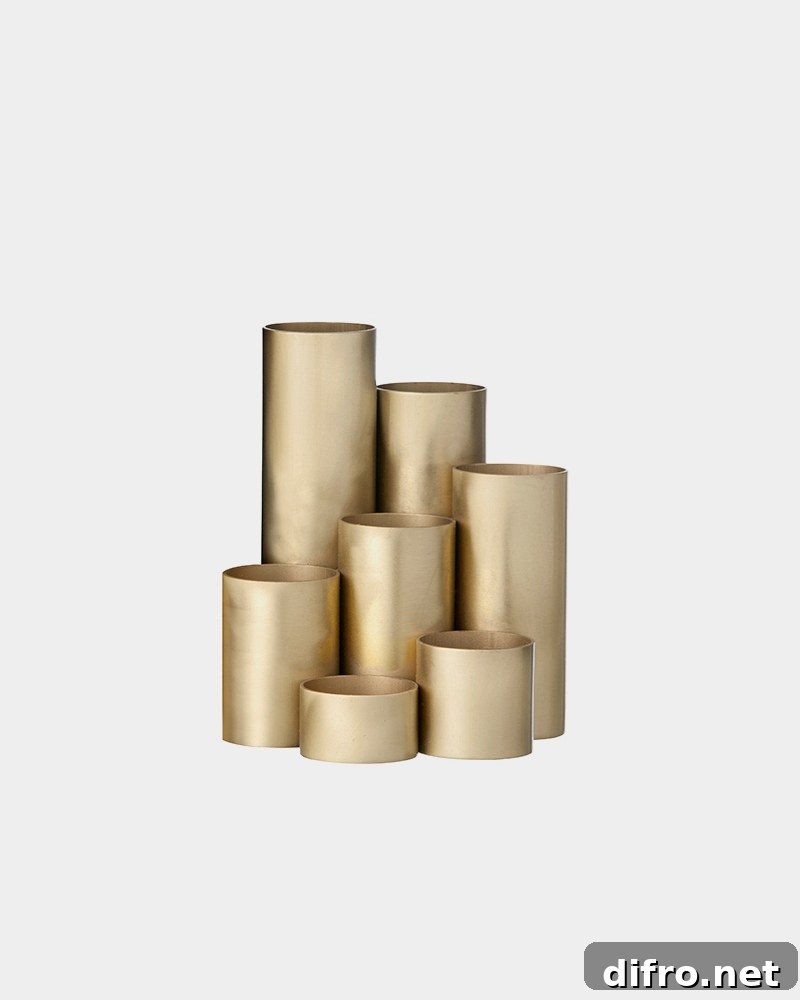 Brass pencil cups