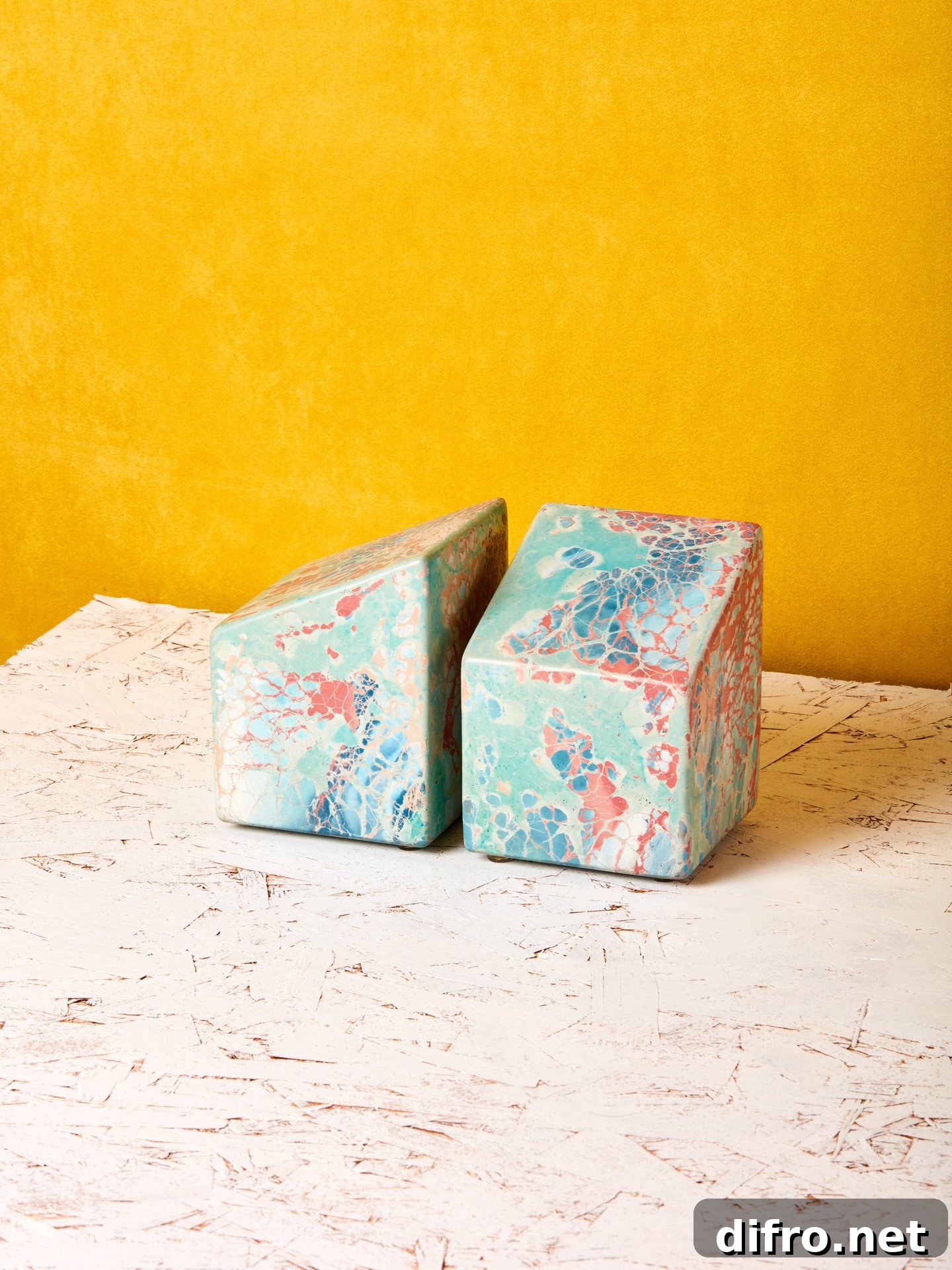 Modern bookends from Concrete Cat