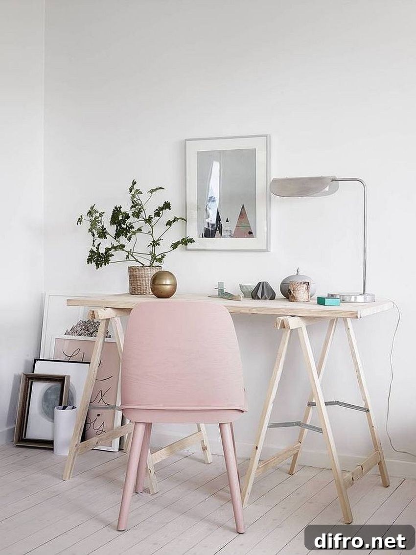 Using decor in light pink to usher in pastel panache