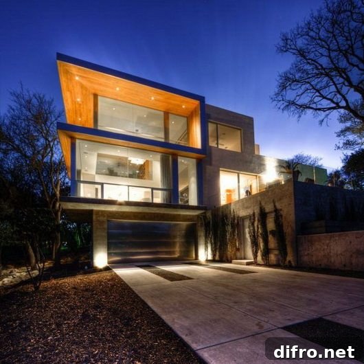 Upper-level glass walls