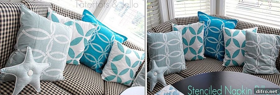 Unique DIY throw pillows with coastal charm