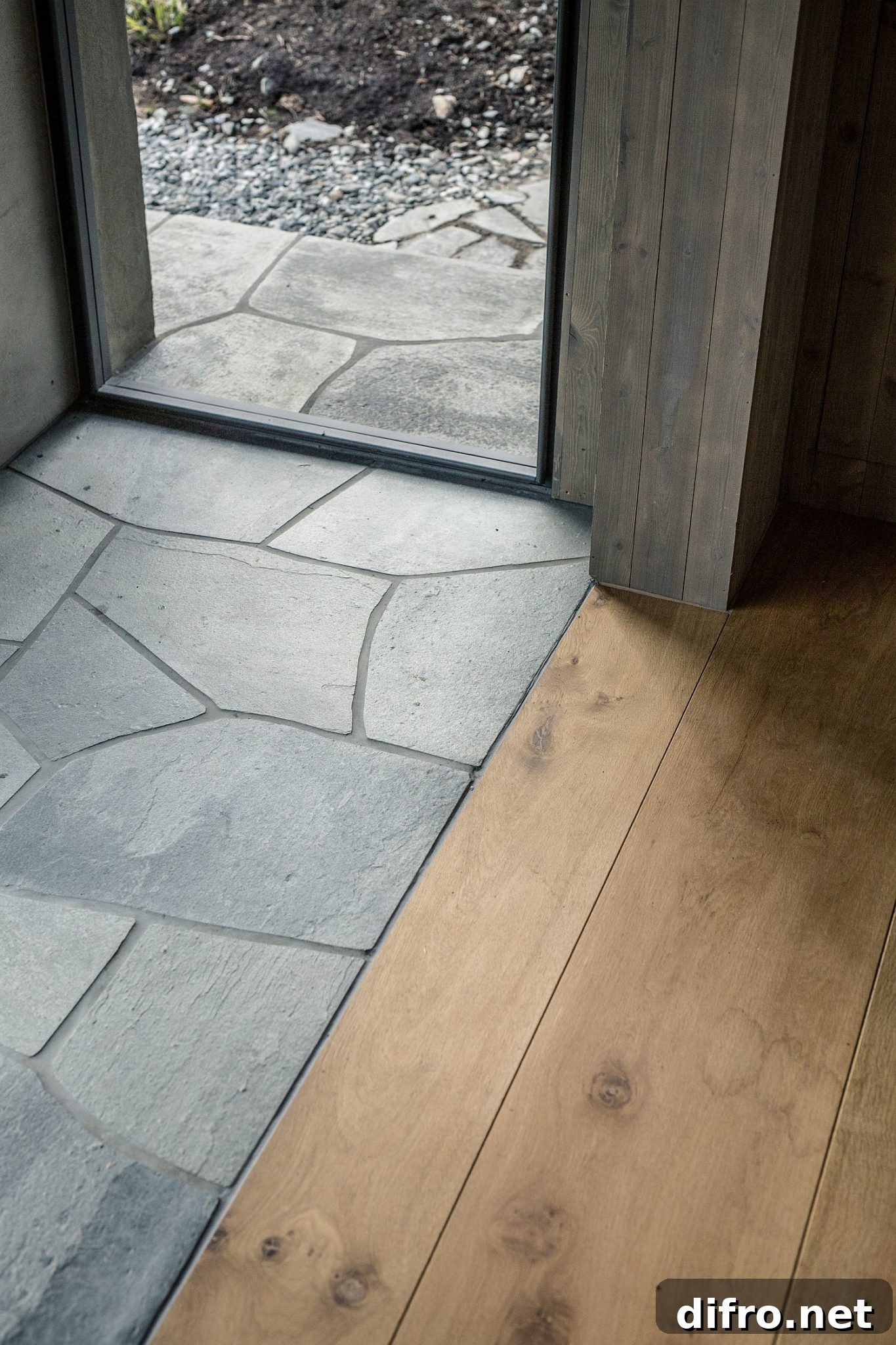 Flooring blends wood and stone