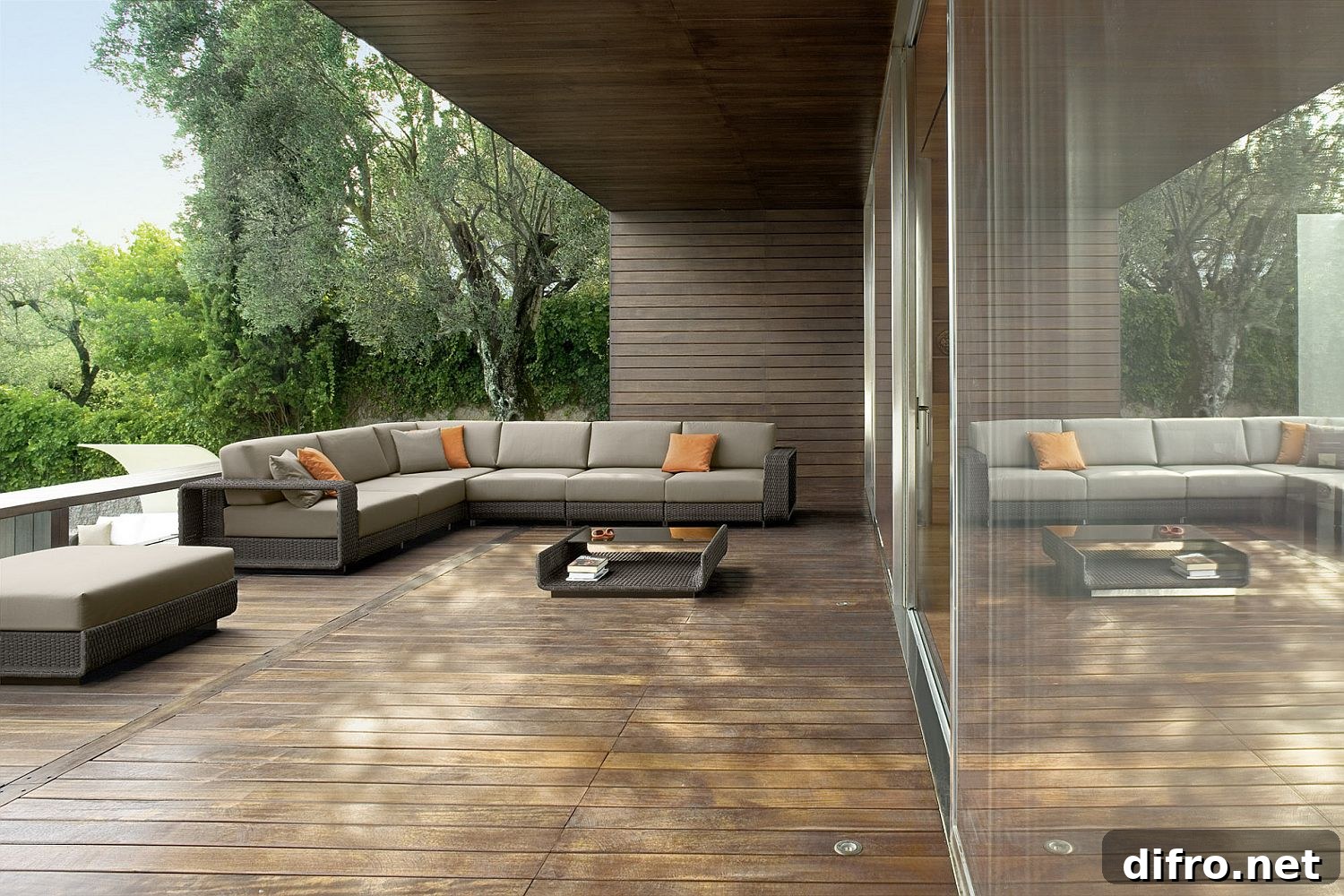 Unassuming sofa frame gives a contemporary edge