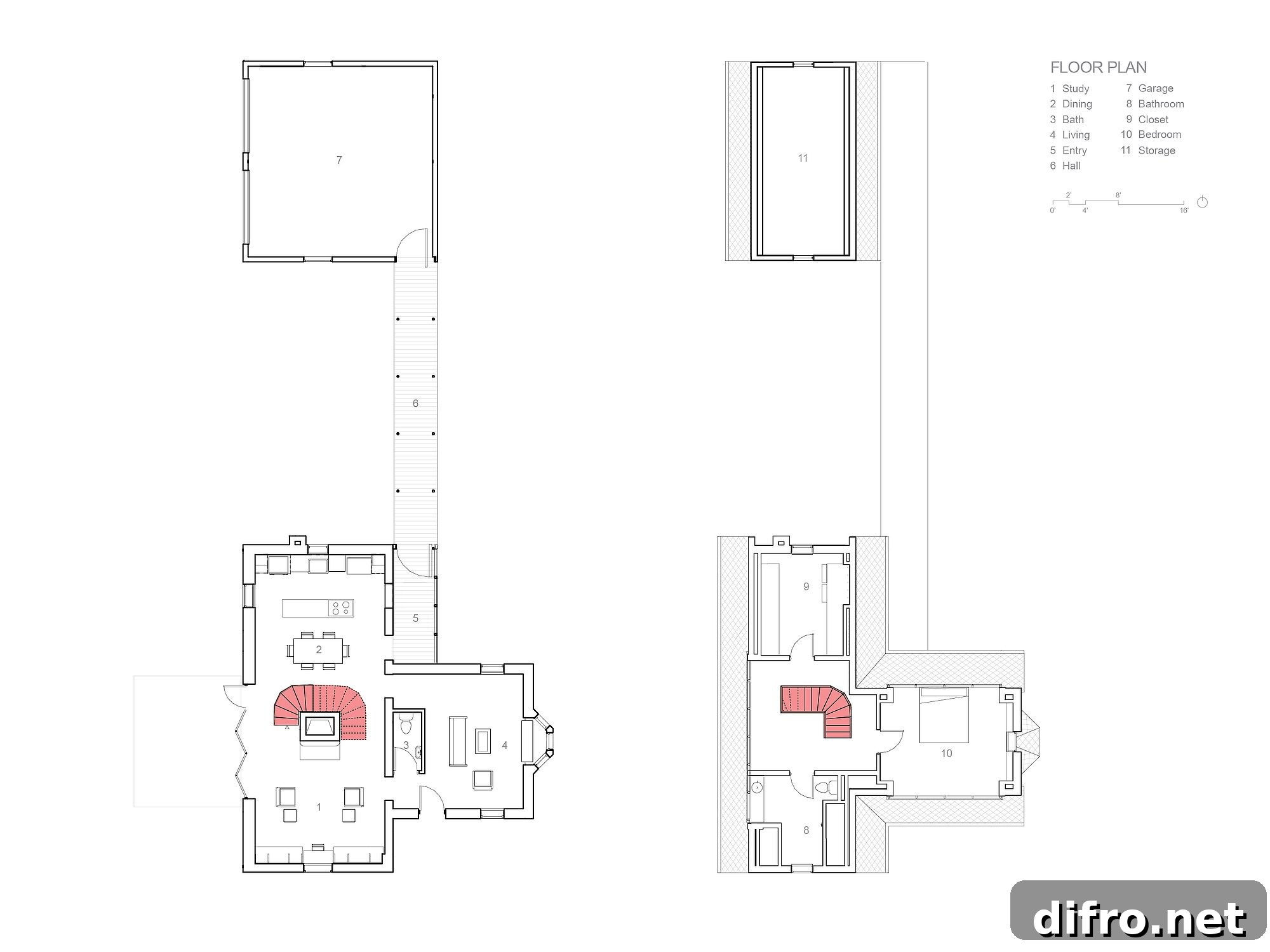 Look at the revitalized floor plan with new stairway