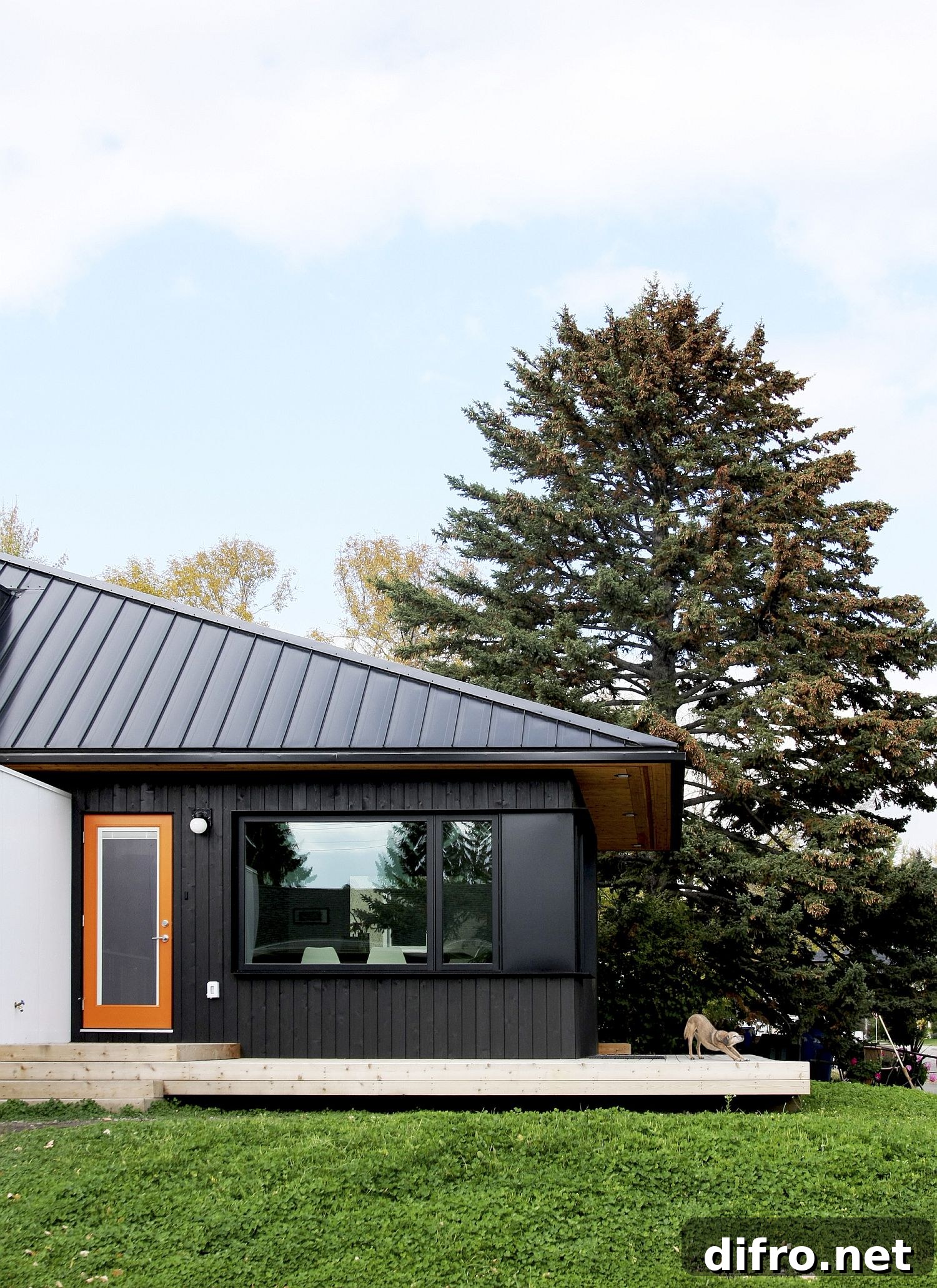 Contemporary Hillhurst Laneway House in Canada