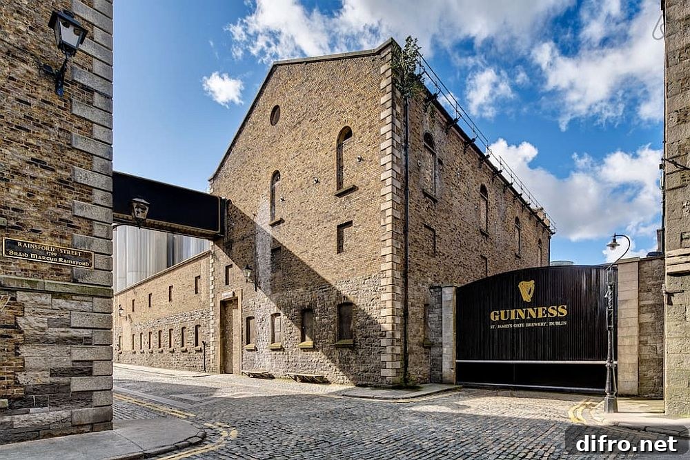 Exterior of the renowned Guinness brewery