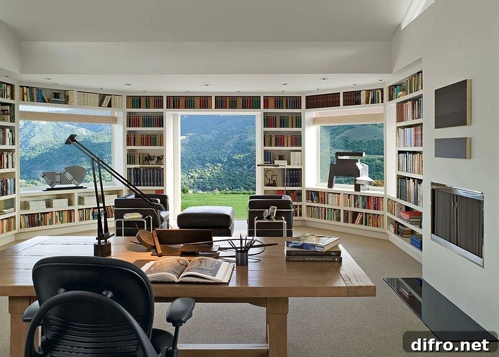 Library and home office combined