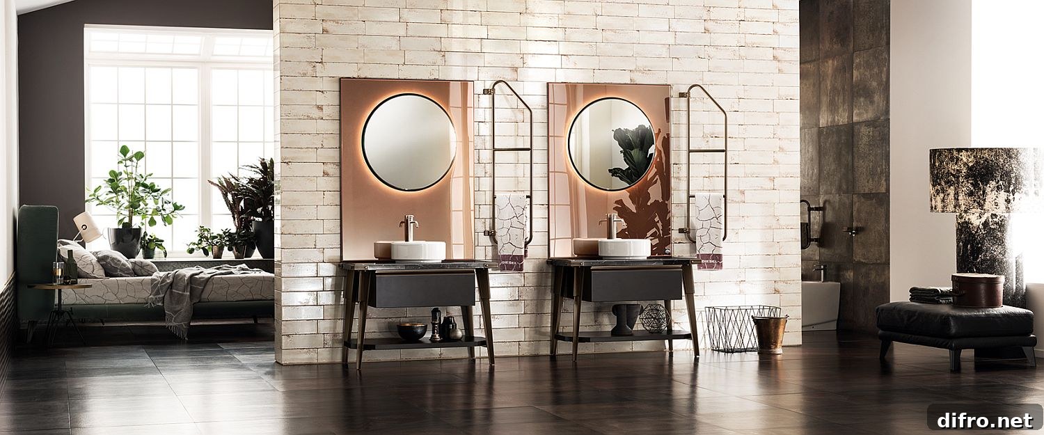 Stunning use of mirrors, lighting and vanity