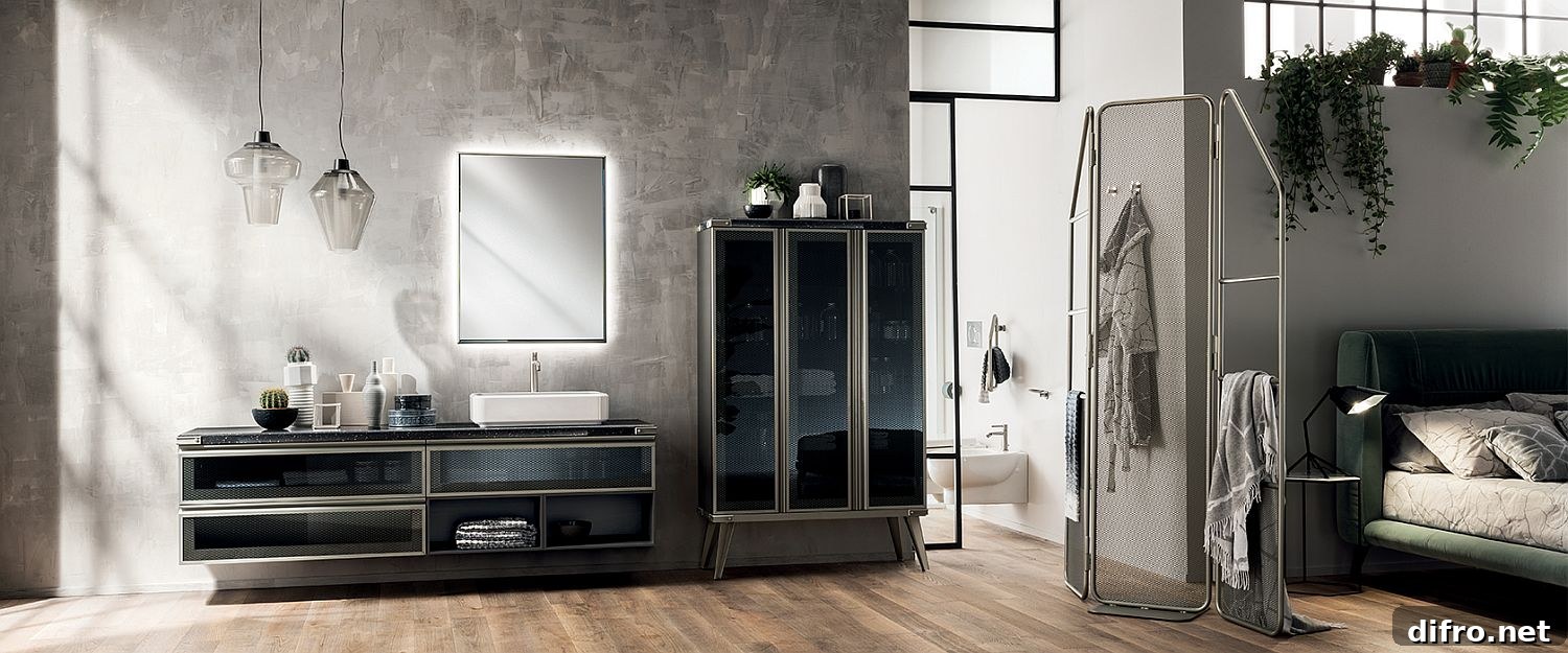 Textured walls and metallic additions
