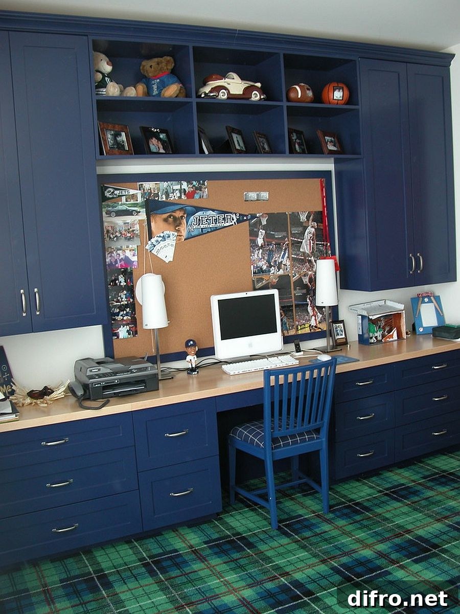Green plaid carpet in elegant interior