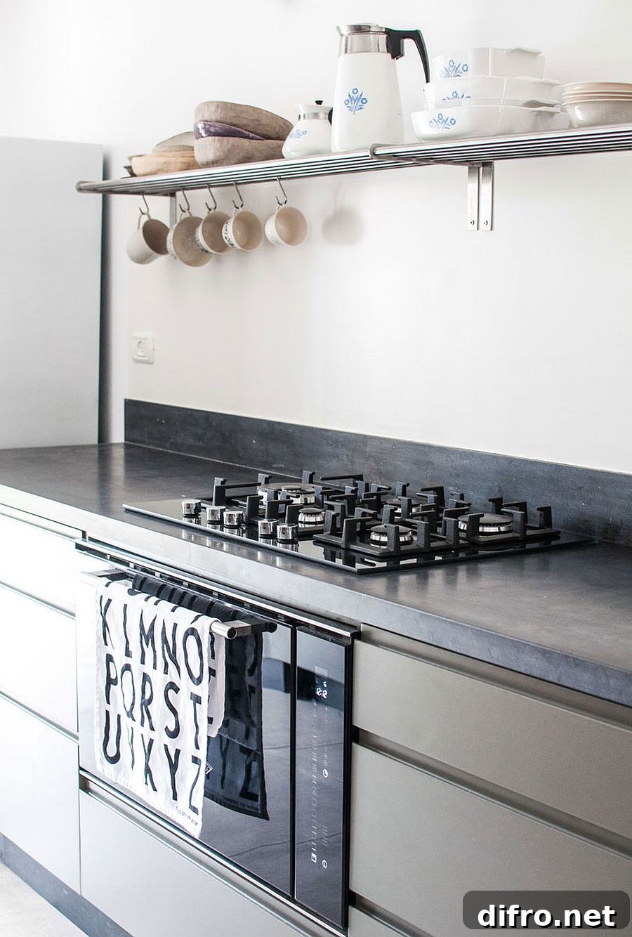 A closeup of gas stove in kitchen