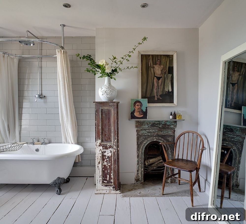 Shabby chic style bathroom