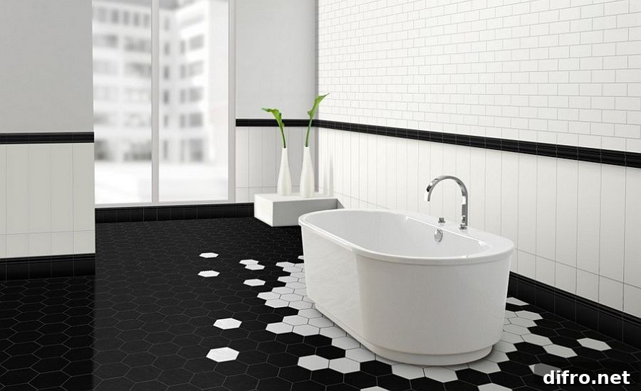 Colorful hexagonal tiles