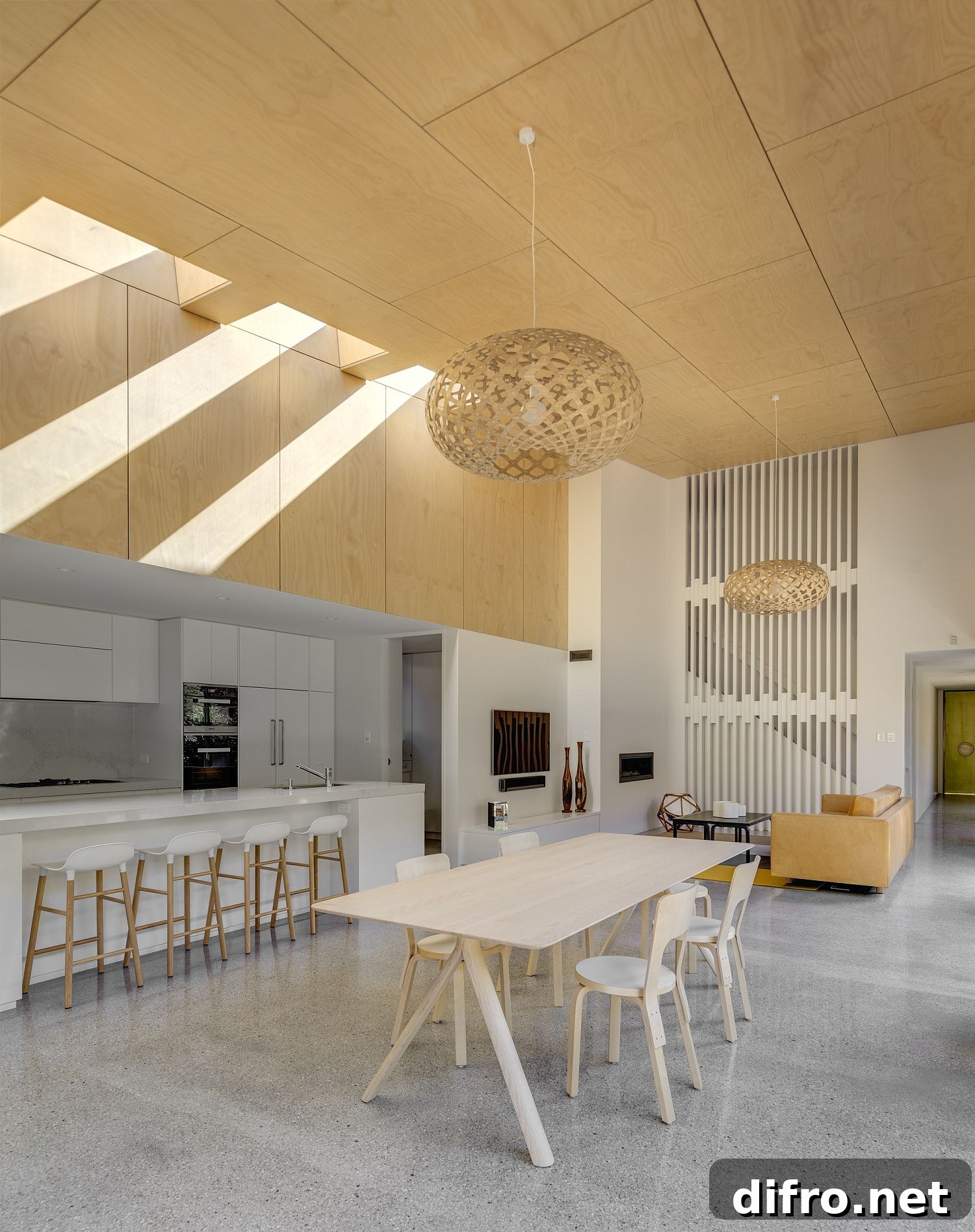 Skylights to illuminate the kitchen