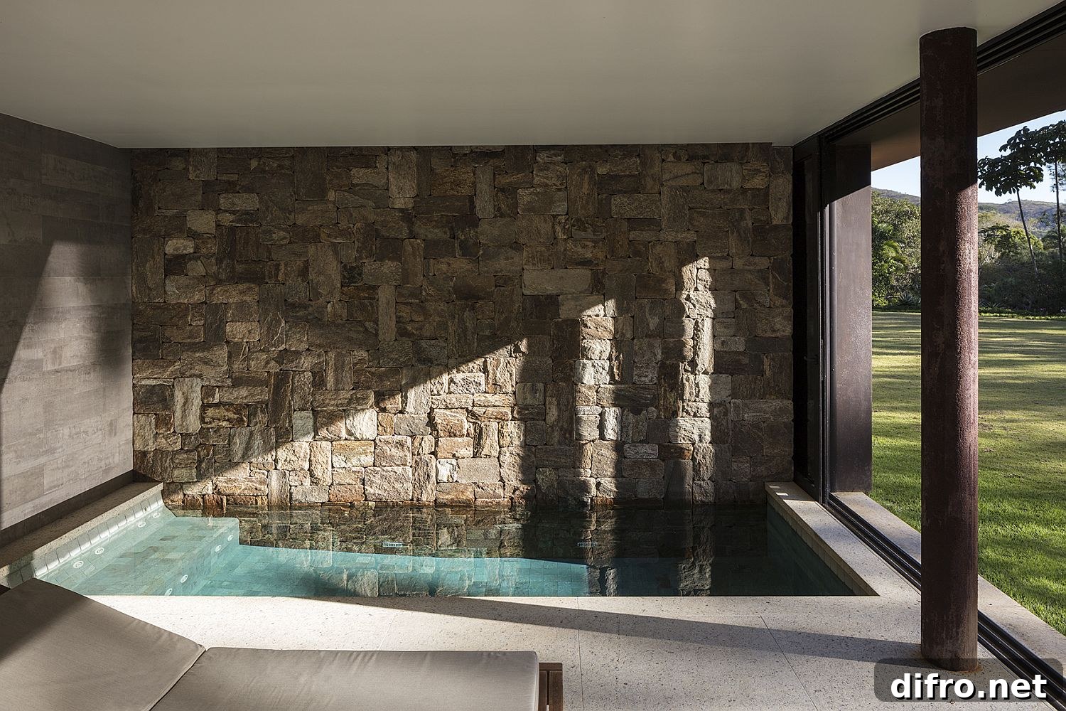 Indoor pool at AS House