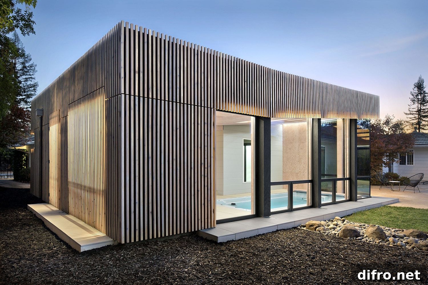 Cedar rainscreens and weathered cedar exterior