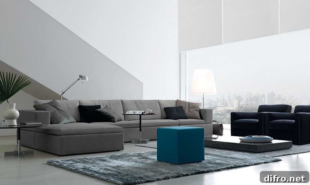Contemporary gray sofa Jesse