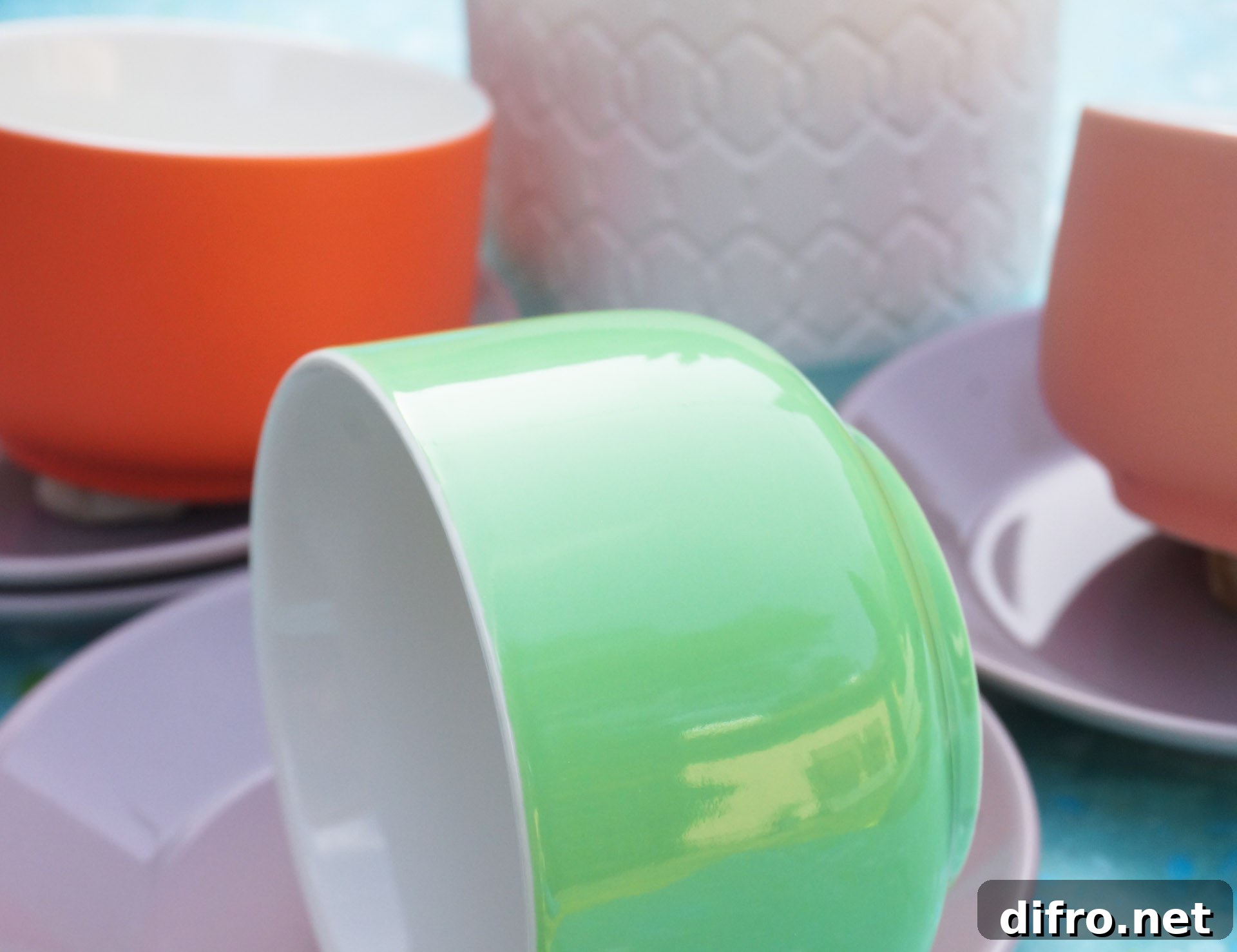 Vibrant colored plates and bowls